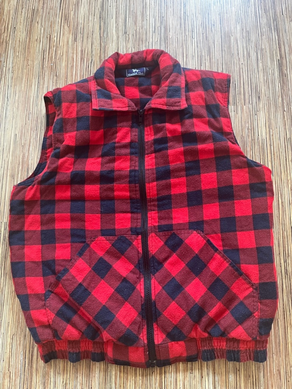 Red & Black Buffalo Plaid Fleece Vest